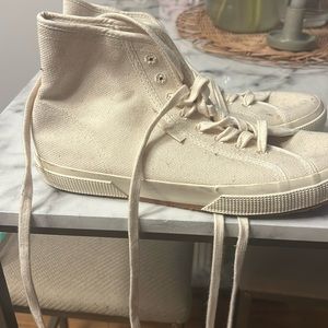 Superga High Tops in Cream